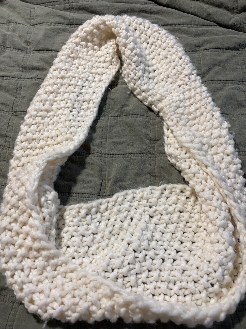 Cozy Cream Knit Infinity Scarf - Brand Unspecified